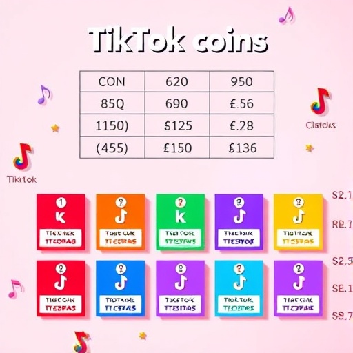 틱톡코인 가격표와 코인 패키지 정리